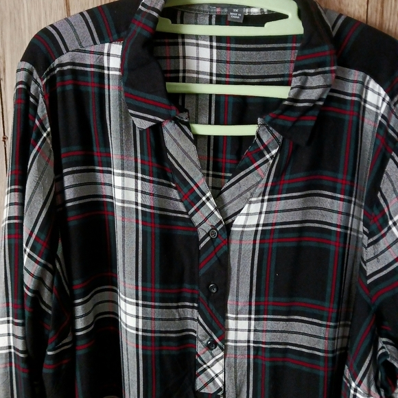 Alexander Jordan Glen Plaid Half Button Tunic Size XL - Picture 2 of 9